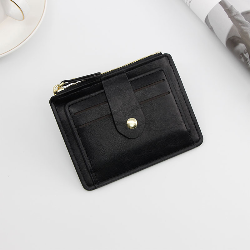 Carteira minimalista Lihanbao, fina, com vários compartimentos, porta-cartões de crédito, de couro, masculina e feminina, com bolso frontal, para ocasiões comerciais, vermelha_voghion.com