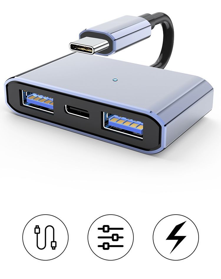 OTG-Konverter Typ-C-Dockingstation Flash-Laufwerk 3-in-1-Ladegerät Mobiltelefon Tablet Dedizierter USB-Adapter_voghion.com