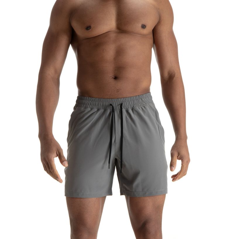 Men's Mesh Panel Running Shorts - Quick-Dry & Breathable For Gym Basketball & Outdoor Workouts (Black/White)_voghion.com