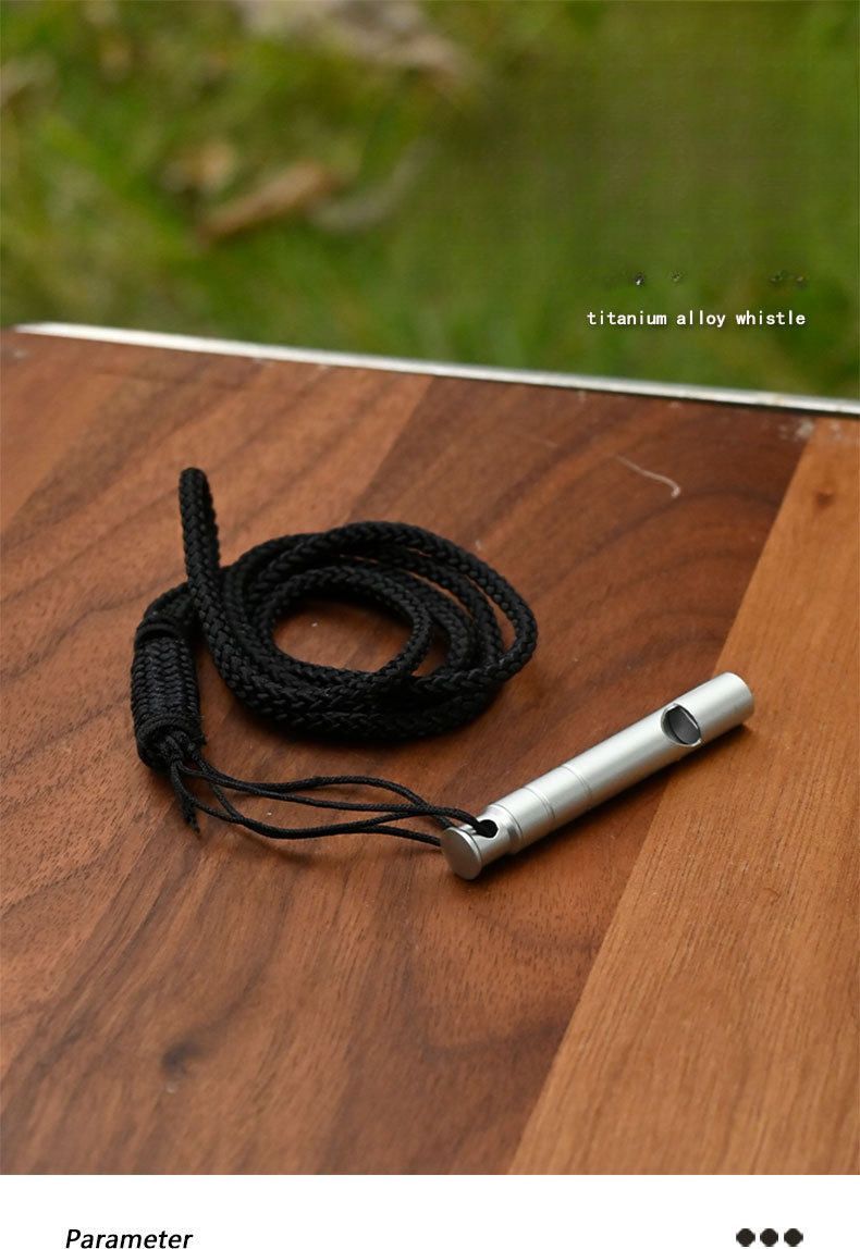 Sifflet de survie en alliage de titane, haute fréquence, pour alpinisme, entraînement d'urgence, compétition, portable_voghion.com