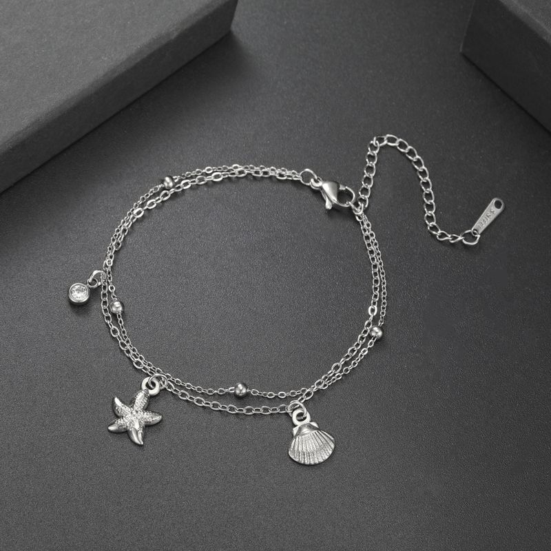 Women's Jewelry Shell Charm Bracelet Star Heart Sun Jewelry Hand Stainless Steel Accessories Elegant Valentine's Day Gift Bracelet_voghion.com