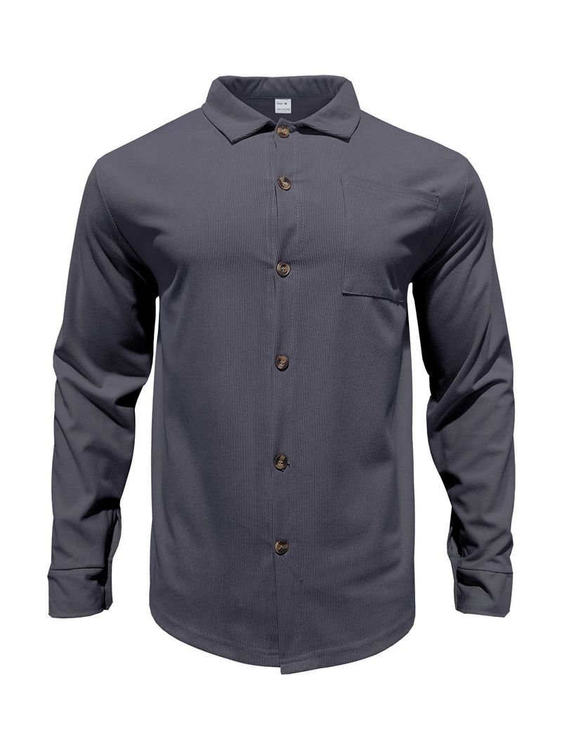 Nuovo set di pantaloni lunghi con maniche a cardigan e camicia casual autunnale in velluto a coste da uomo_voghion.com