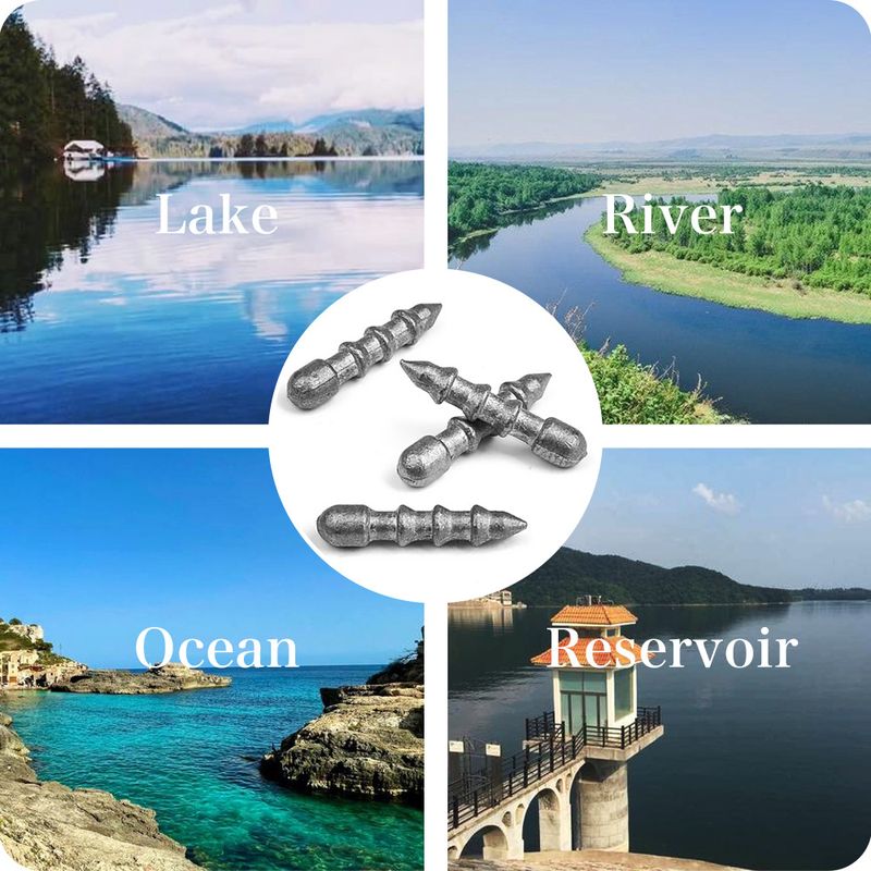 Soft Bait Weight Sinkers Lure Noodle Worm Lead Insert Supplies Fishing Gear Accessories_voghion.com