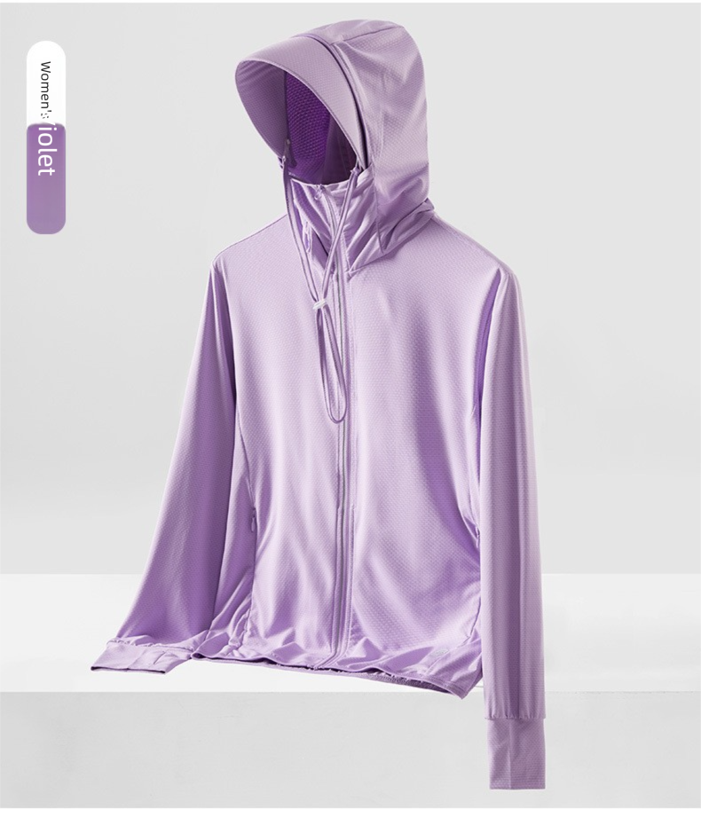 Sommerkleidung für Paare, ultradünn, atmungsaktiv, Sonnenschutz, UV-Schutz, Windjacke in Übergröße mit Kapuze, Eisseidenhaut_voghion.com