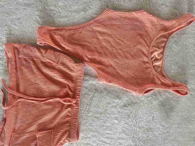 Ensemble deux pièces bikini et jupe courte en tissu jacquard décontracté pour femme_voghion.com
