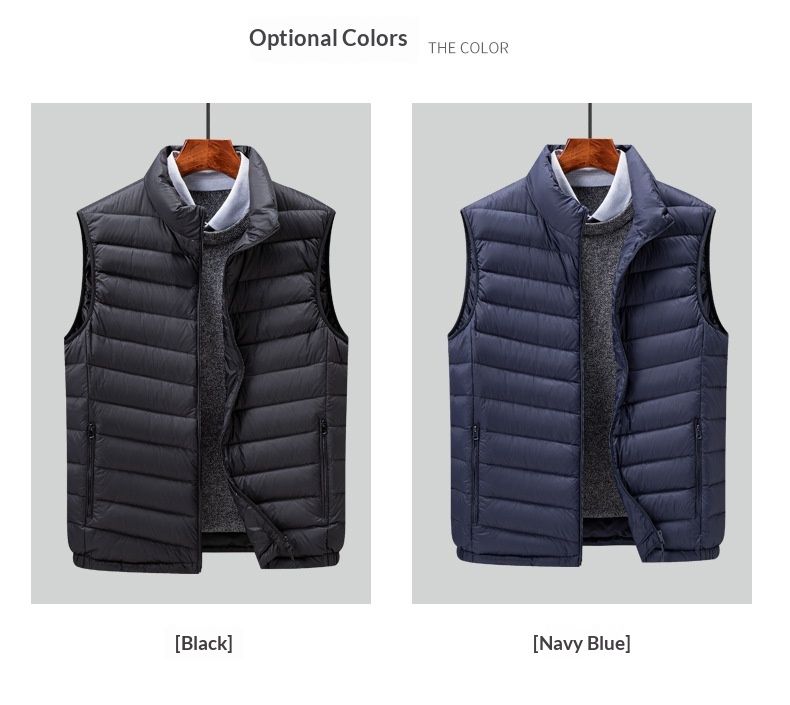 Veste sans manches légère, chaude, imperméable et polyvalente pour homme Cove, automne-hiver, col montant, vente en gros_voghion.com