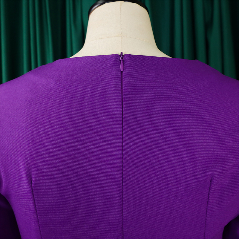 Moda feminina OL babados com decote em V tops e calças conjunto de duas peças_voghion.com