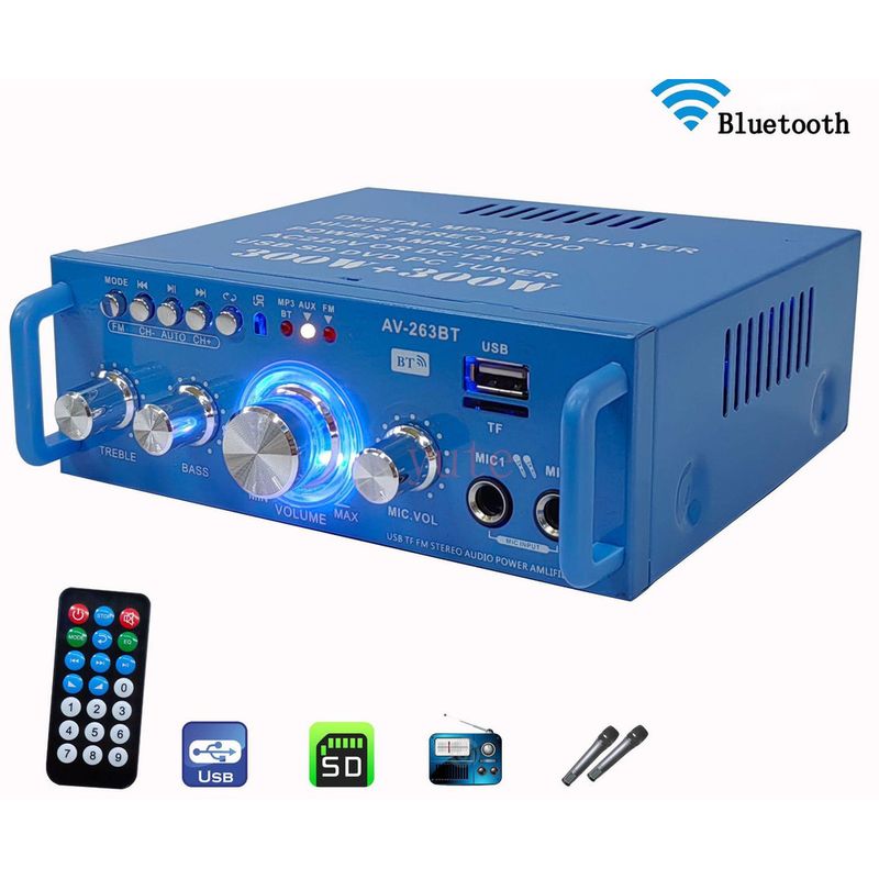 Heißer Verkauf Bluetooth Radio USB-Stick TF Karte Hause Auto KTV High Power AV-263BT Verstärker_voghion.com