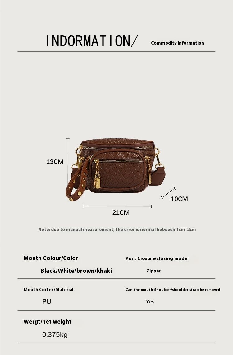 Neue modische und vielseitige gewebte Umhängetasche für Damen, Brusttasche, heißer Verkauf, Freizeittasche_voghion.com
