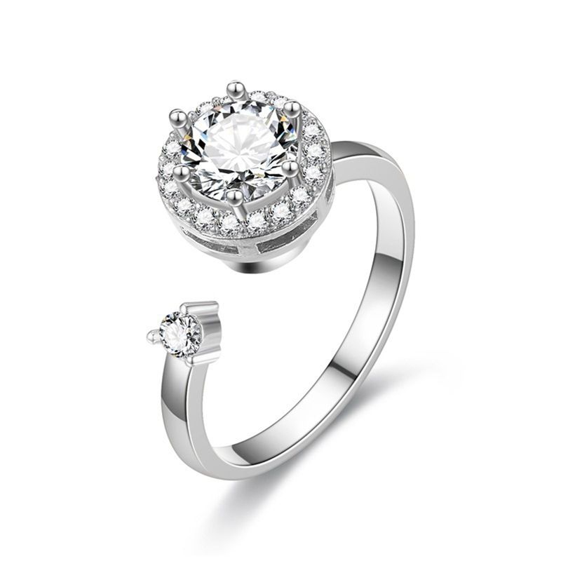 Bereit Lager Blume Biene Fidget Spinner Ring Angst Anillo Antiestres Ringe Edelstahl Ringen ustables Anneaux Penicien Bague_voghion.com
