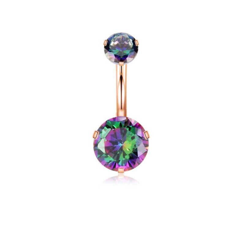 Set di zirconi per ombelico, piercing per il corpo umano, gioielli in acciaio inossidabile per piercing all'ombelico_voghion.com