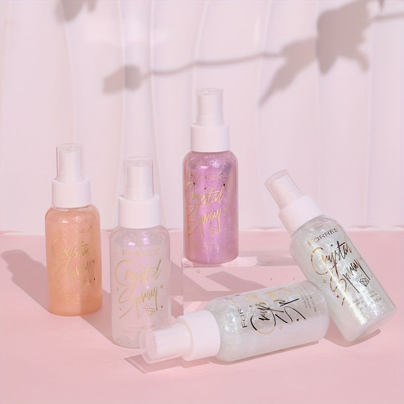 Face Foundation Highlight Spray Body Pearlescent Brightening Glitter Quicksand Makeup Setting Spray Face Isolation Film Setting Makeup_voghion.com