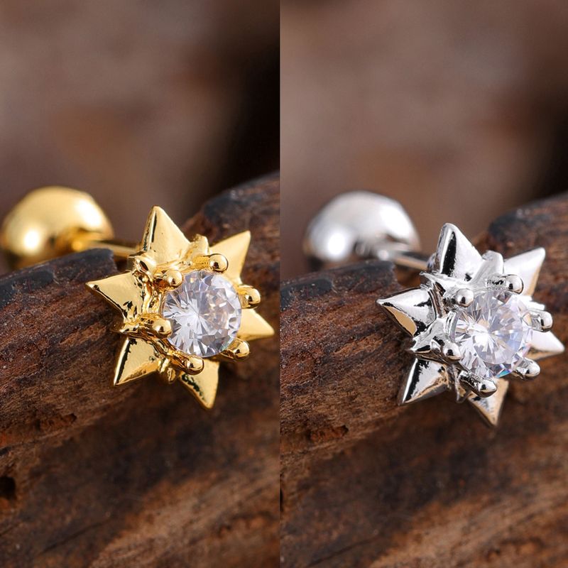 Piercing per orecchini a bottone in acciaio inossidabile con zirconi, semplici e raffinati, con piccoli micro-orecchini intarsiati, da donna_voghion.com
