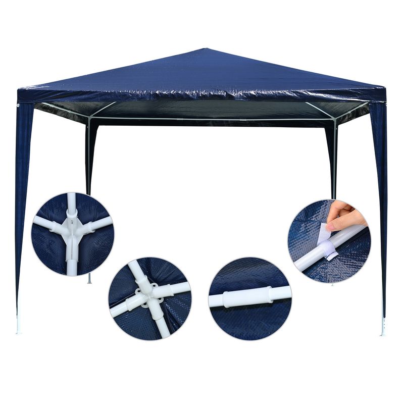 3*3m Gazebo/Wedding Tent w/4 Side Wall_voghion.com