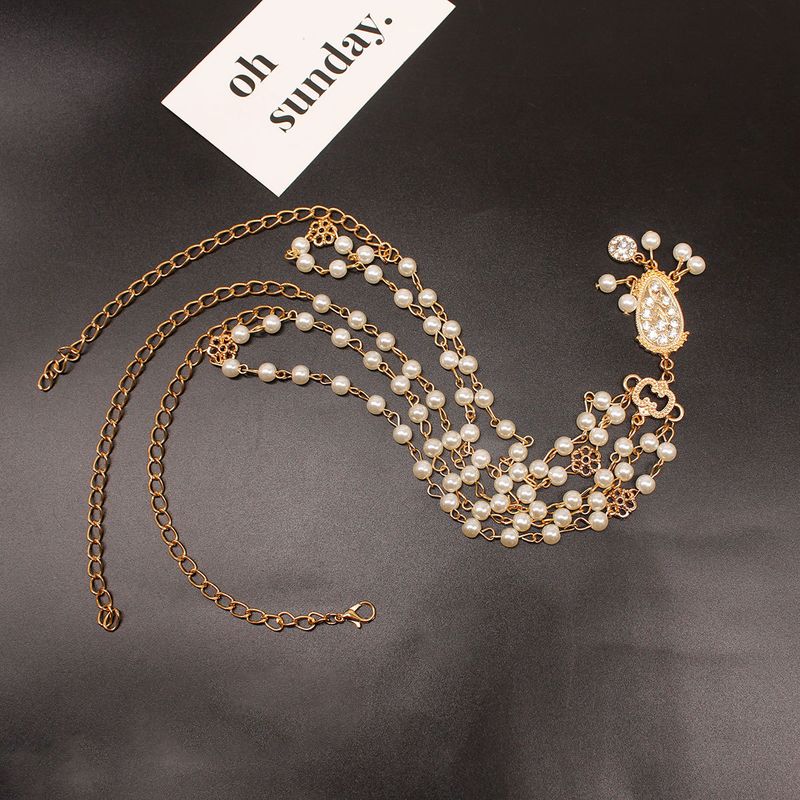 Accessori per capelli Fascia per capelli con strass bohémien, popolare copricapo di perle per principesse barocche_voghion.com