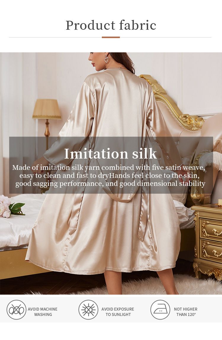 Women's Sleepwears pajamas two piece set fashionable sexy home clothes set leisure ice silk sling nightgown_voghion.com