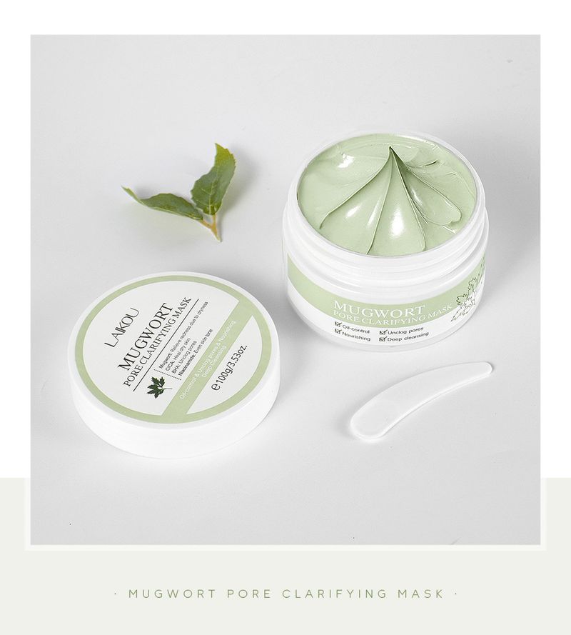 Scrubs & Bodys Treatments Clarifying Mask Laike Artemisia Cleansing Mud Mask FDA Skin Care 100g Cleansing Hydrating Moisturizing_voghion.com