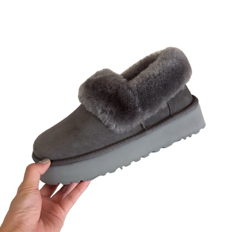 2025 Winter New Festive Step-On Heel Two-Way Sheepskin Wool Integrated Non-Slip Warm Thick-Soled Snow Boots For Women_voghion.com