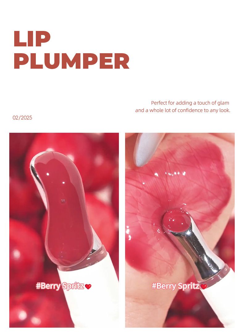 Lipgloss Wasser Glänzender Lippenstift Lip Glaze Verblasst nicht Feuchtigkeitsspendender Lippenbalsam Lipgloss_voghion.com