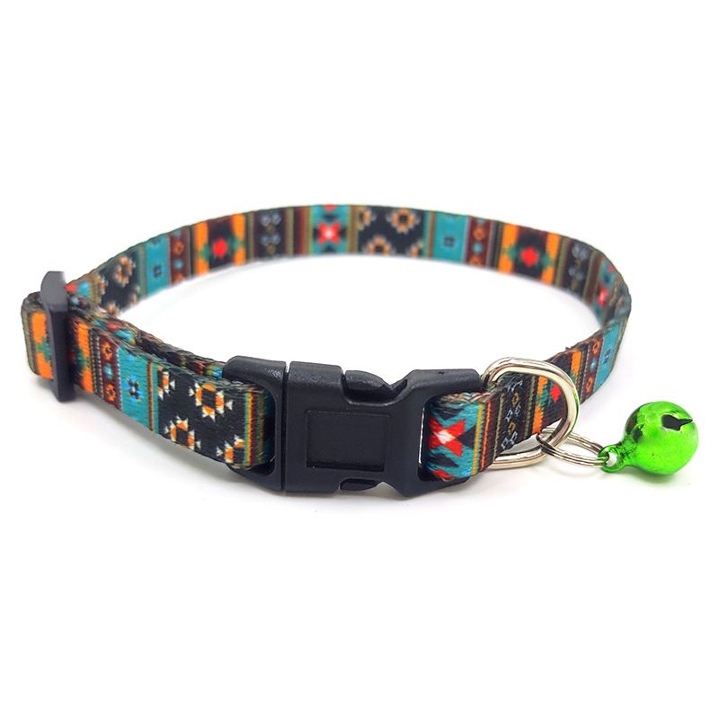 Cat Detachable Adjustable Pattern Tribal Aztec Southwest Safety Pet Collar_voghion.com