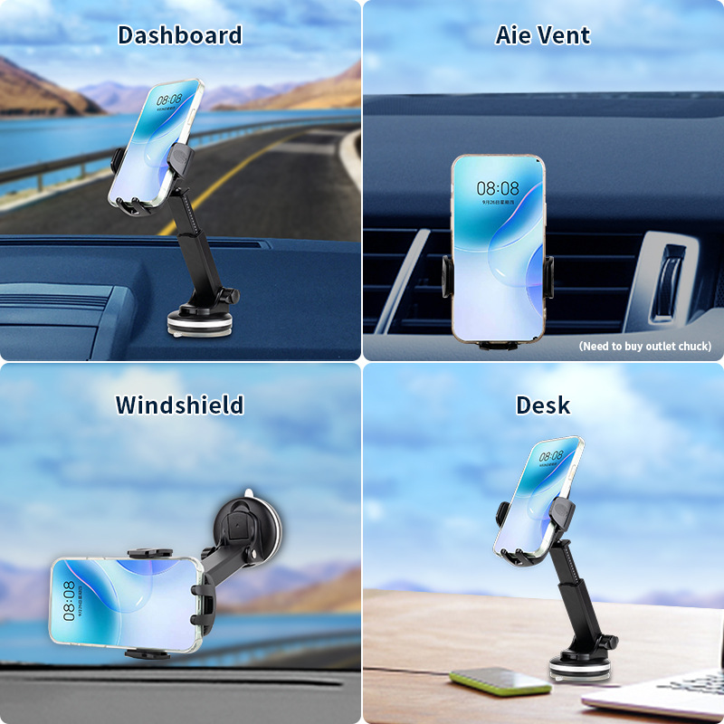 2023 New high-end 360 ° rotating bracket with telescopic adjustment for car navigation instrument table and mobile phone_voghion.com