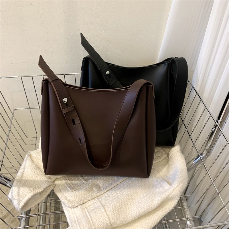 Two piece set mother fashion 2024 spring soft leather single shoulder large capacity handbag women's bag_voghion.com