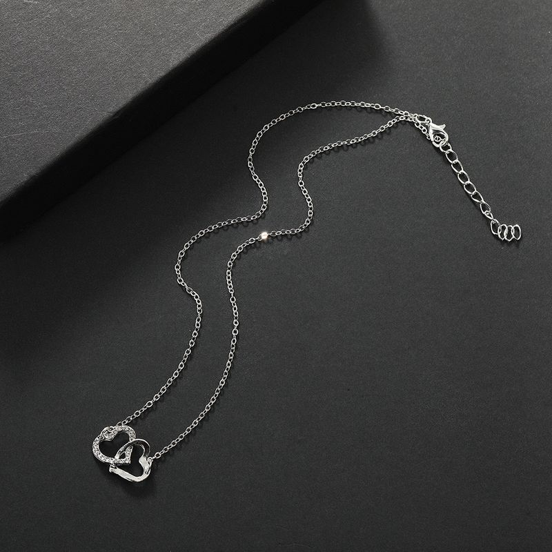Elegant Heart-Shaped Jewelry Set For Women - Necklace, Bracelet, Earrings, Ring - Gold, Silver, Rose Gold_voghion.com