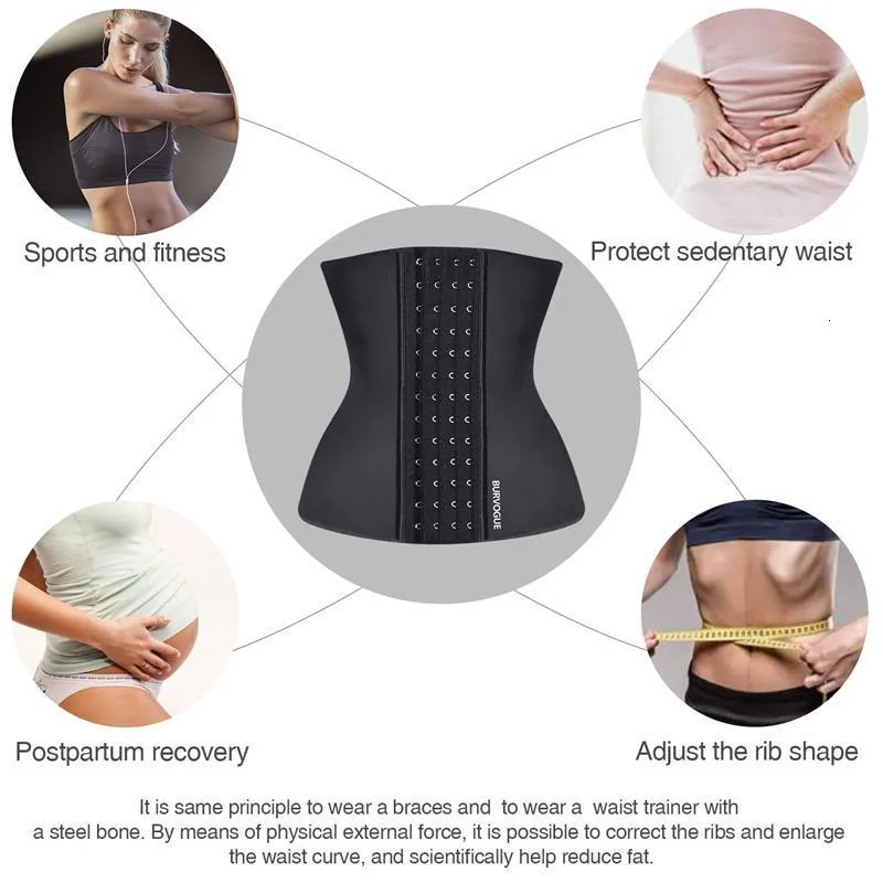 Talje Mave Shaper Burvogue Waist Trainer Korset til Vægttab Kvinder Latex Corset Body Shaper Mave Talje Cincher_voghion.com