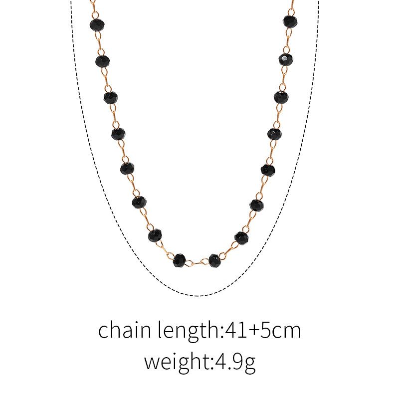 Hot Selling Minimalistesch Legierung Zirkon Nischedesign Halskette, Schléissebeenkette fir Fraen_voghion.com