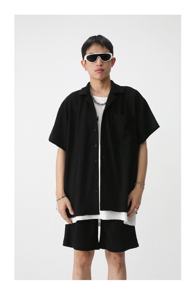 Ropa para hombre MTLCLOTHES | Conjunto deportivo informal de verano 2023, edición coreana, con pantalones cortos, camisas y chaquetas a la moda_voghion.com