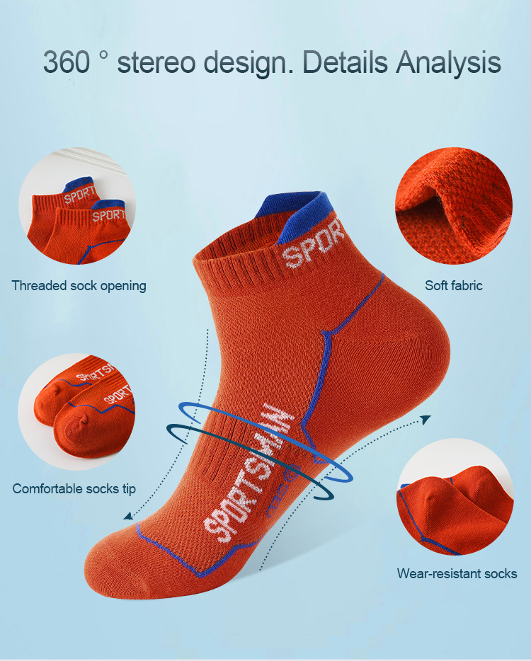 Soc, men's autumn winter sports mesh running sweat absorbing and odor resistant short casual cotton soc, low top_voghion.com