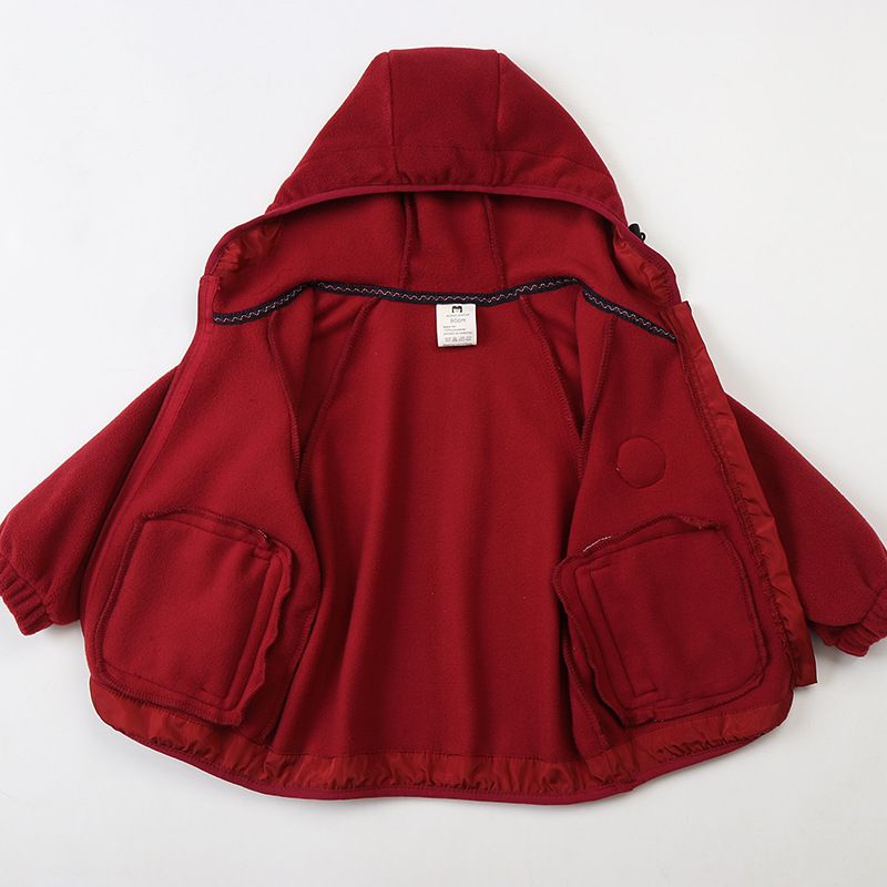 Kids' Cartoon Hooded Fleece Set – Soft Long-Sleeve Jacket & Pants (80-120cm, 4 Colors)_voghion.com