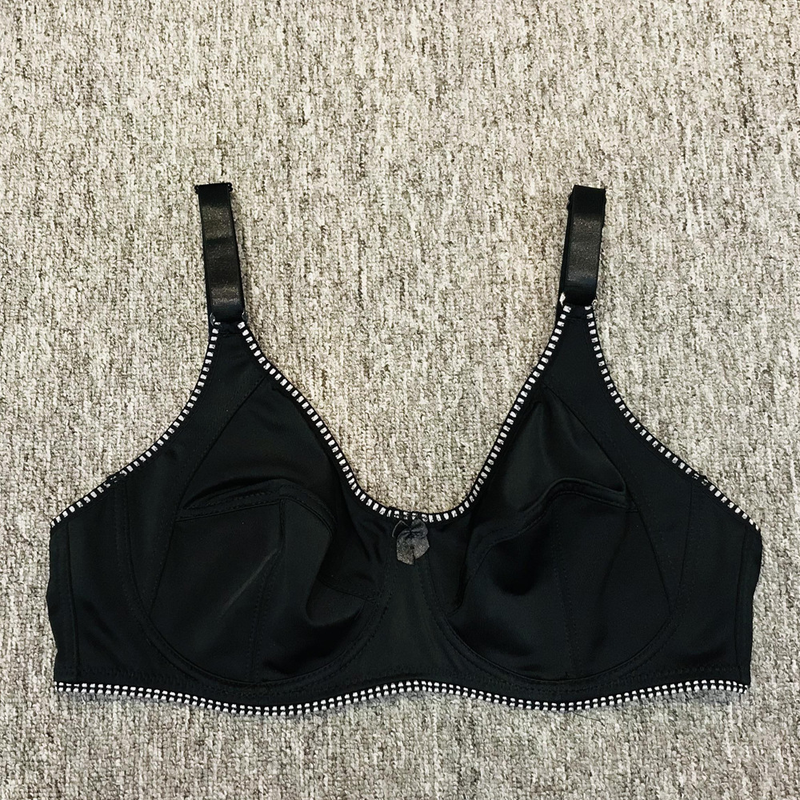Simples de uma peça fina copo roupa interior feminina seios grandes copo cheio sutiã tamanho grande sutiã brilhante_voghion.com