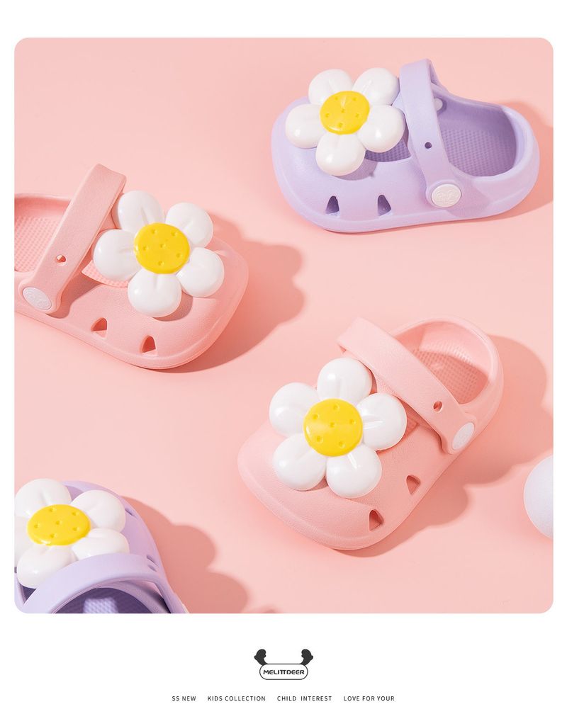 Kids’ Clothing Summer New Children's Slippers Wholesale Cute Cartoon Soft Sole Indoor And Outdoor Baby Sandals Casual Breathable Hole Shoes_voghion.com