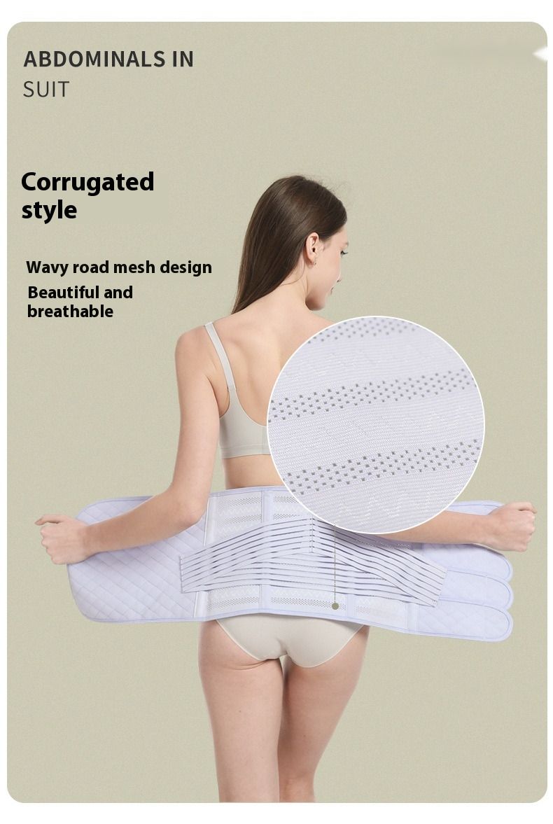 Spring 4-piece Breathable Set Abdominal Pregnant Postpartum Straight Section Dual purpose Plastic Strap with Waist Belt_voghion.com