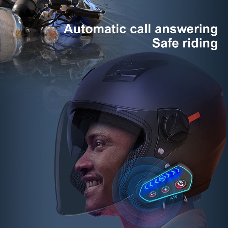Reduction 5.0 Headphone Interphone Rechargeable Noise Bluetooth-compatible A10 Motor Bike_voghion.com