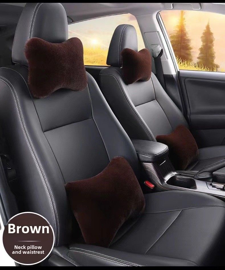 Wholesale car plush headrest waist support a pair of car neck pillow car waist support waist support rabbit plush car waist support_voghion.com