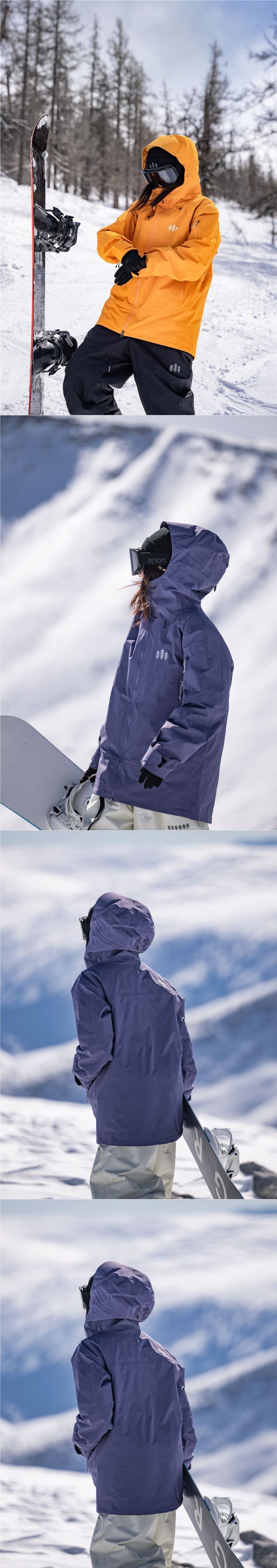 Women's Ski Jacket Men's 2025 New Model Snowboard Waterproof High-end Professional 3L Niche American Style Thickened_voghion.com