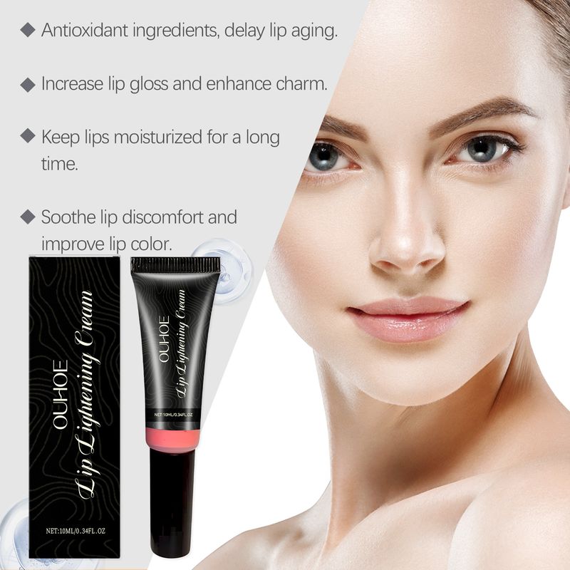 OUHOE Langanhaltende Feuchtigkeitsspendende Hydratation Verbessert die Farbe Lippenpflege Aufhellender Balsam_voghion.com