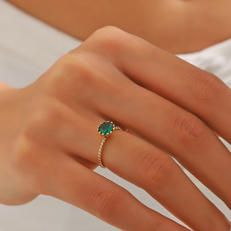 Niche de vente chaude, luxe léger, incrusté de zircon coloré, bouche ouverte, mode, bague populaire, bijoux de mode pour femmes_voghion.com