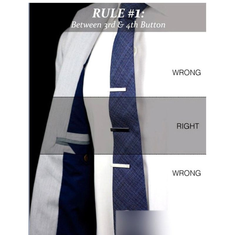 Kurzer Kragen Koreanische Version minimalistischen Silber modische kurze 24 kleine 4CM hochwertige plattierte Kupfer Krawatte Clip_voghion.com