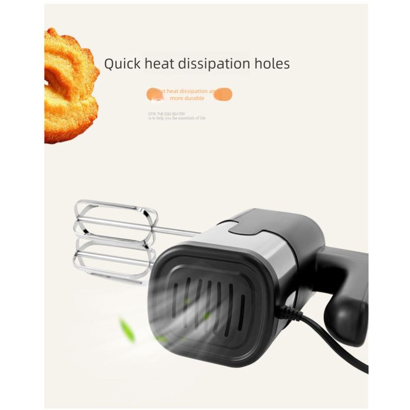 Batidora de mano eléctrica, batidora de huevos automática para batir crema y masa, 5 velocidades, 300 W, estándar de la UE_voghion.com