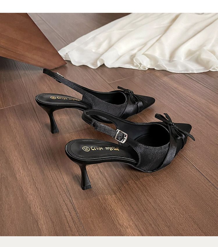 Chaussures d'été élégantes à bout pointu avec nœud en croix et fleurs, confortables et légères, à la mode_voghion.com