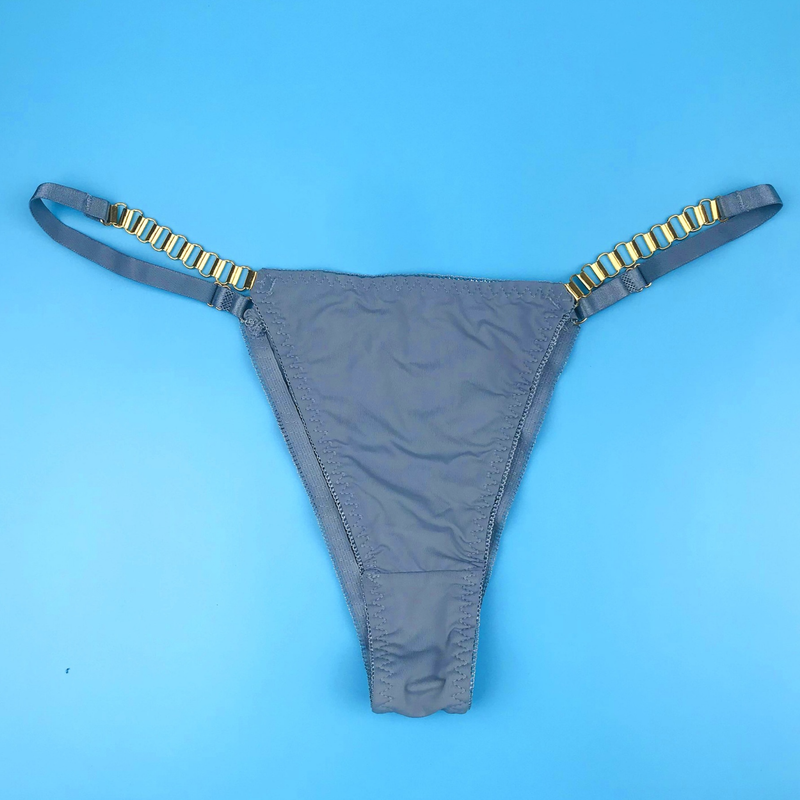 Chaîne sexy sous-vêtements sexy pur coton entrejambe femme tentation t-pantalon taille basse taille haute string_voghion.com