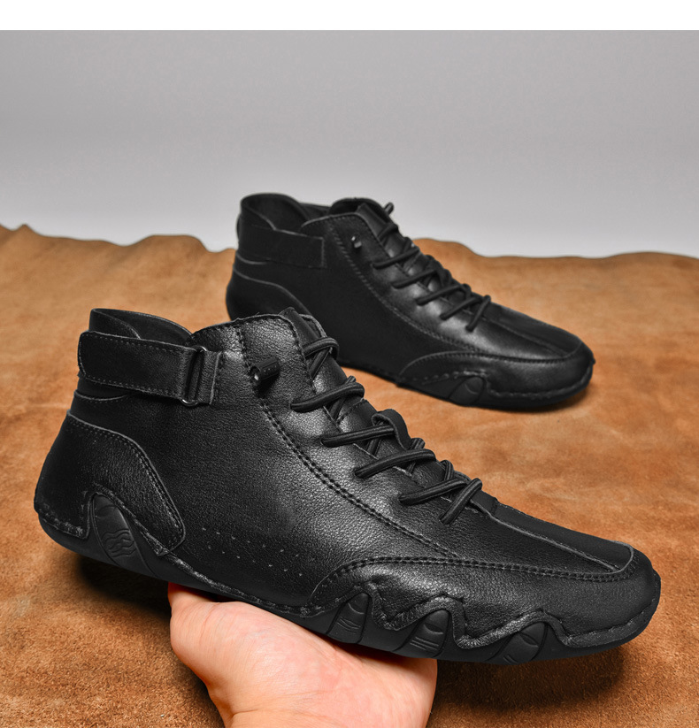 Men's High Top Cotton Shoes, Men's Casual Shoes, Martin Boots, Men's Style_voghion.com