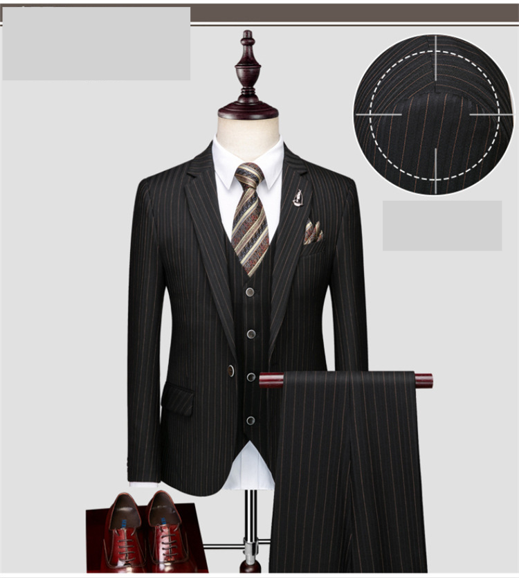 Abbigliamento maschile 2024 Nuovo abito da uomo Business Casual Professional Fit Sposo Groomsmen Matrimonio Tre pezzi Abito alla moda_voghion.com