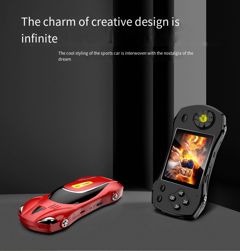 Nouvelle console de jeu portable de voiture de sport, modèle de voiture rétro nostalgique, mini console de jeu double 620 pour enfants_voghion.com