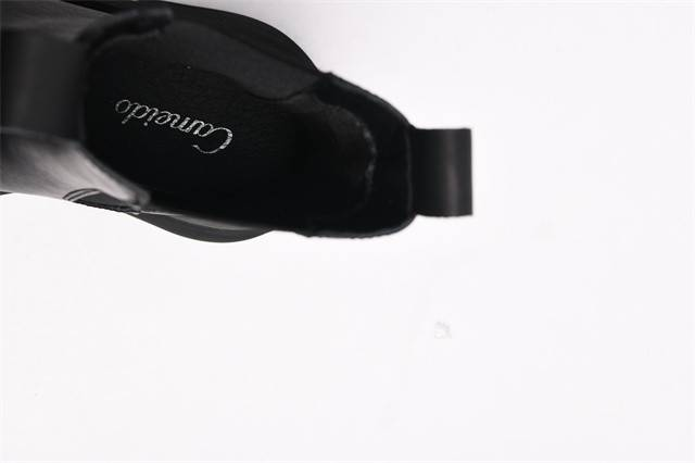 cameido British-style thick-soled boots for women, women's cuffed sleeve boots with elastic openings, chimney boots for 2024_voghion.com