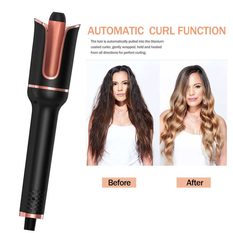 Stick de ondulare a apei pentru leneși de acasă, băț de ondulare în formă de trandafir în formă de spirală cu dublu scop uscat și umed, complet automat_voghion.com