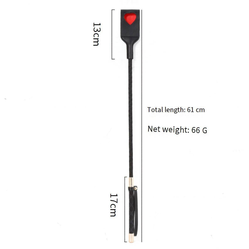 Elegant Heart-Shaped Leather Flogger - BDSM Spanking Whip For Sensual Play (Premium Quality)_voghion.com